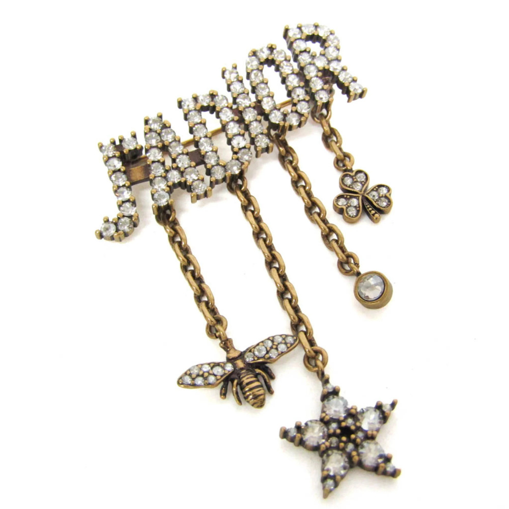 Christian Dior J'ADIOR Metal,Rhinestone Rhinestone Pin Brooch Gold